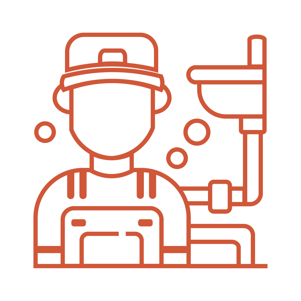 Residential Plumber icon outline